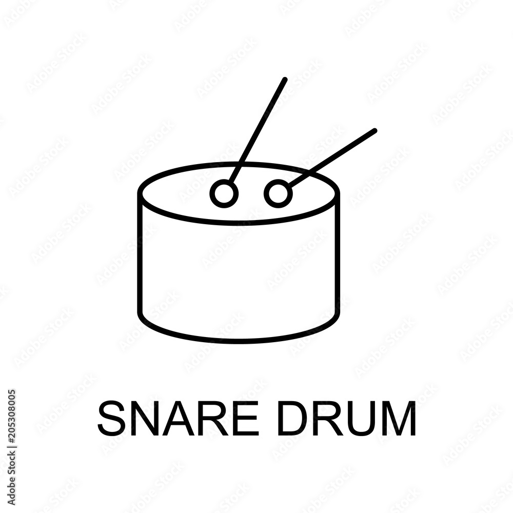 Poster share drum icon. element of simple music icon for mobile concept and web apps. thin line share drum 