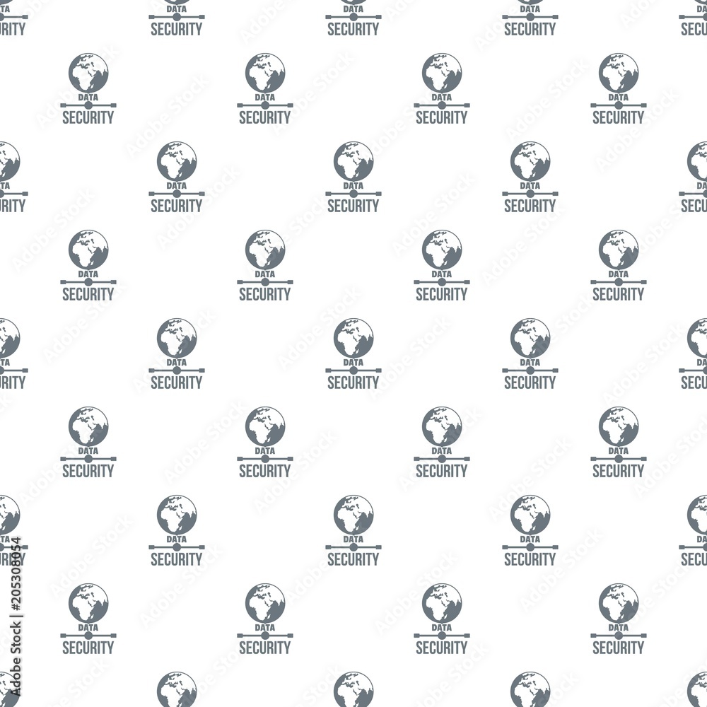 Poster global data security pattern vector seamless repeat for any web design