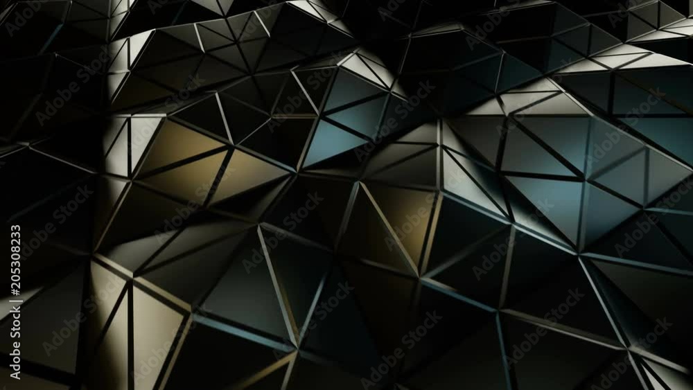 Poster pyramidal grey surface. futuristic polygonal shape. seamless loop 3d render animation 4k uhd 3840x21