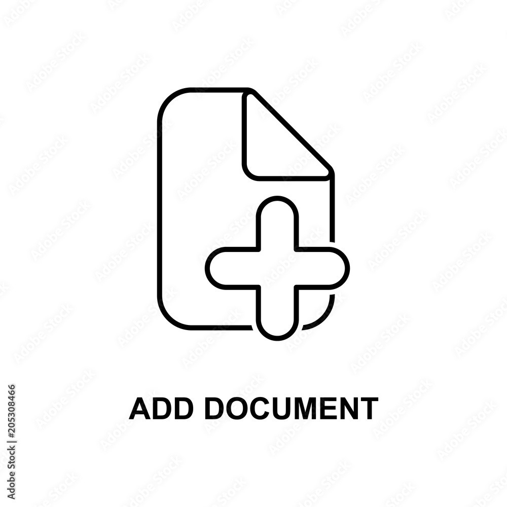 Poster add document icon. element of simple web icon with name for mobile concept and web apps. thin line a