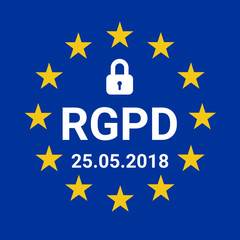 RGPD symbole, règlement général sur la protection des données 