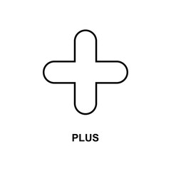 plus sign icon. Element of simple web icon with name for mobile concept and web apps. Thin line plus sign icon can be used for web and mobile