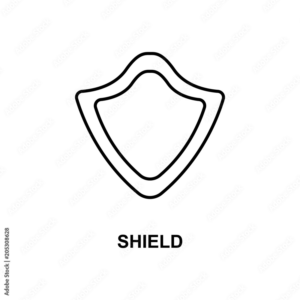 Poster shield icon. element of simple web icon with name for mobile concept and web apps. thin line shield 