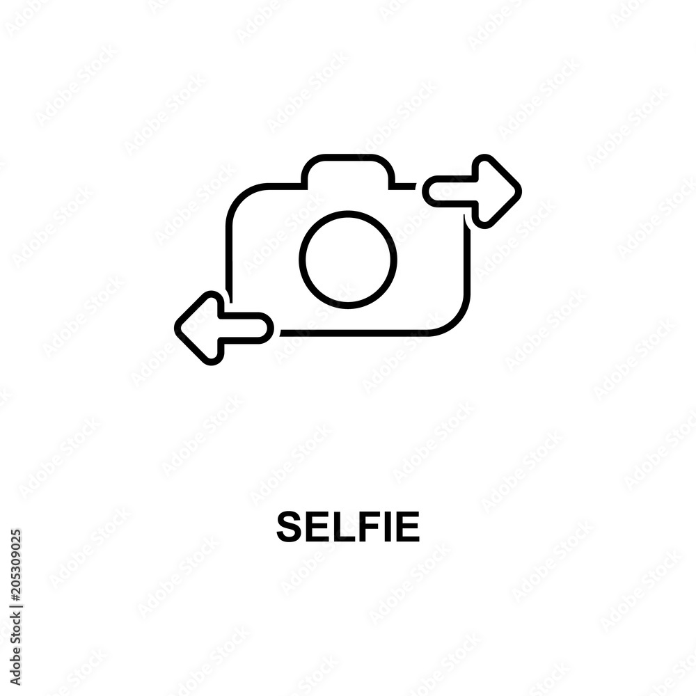 Poster selfie icon. element of simple web icon with name for mobile concept and web apps. thin line selfie 