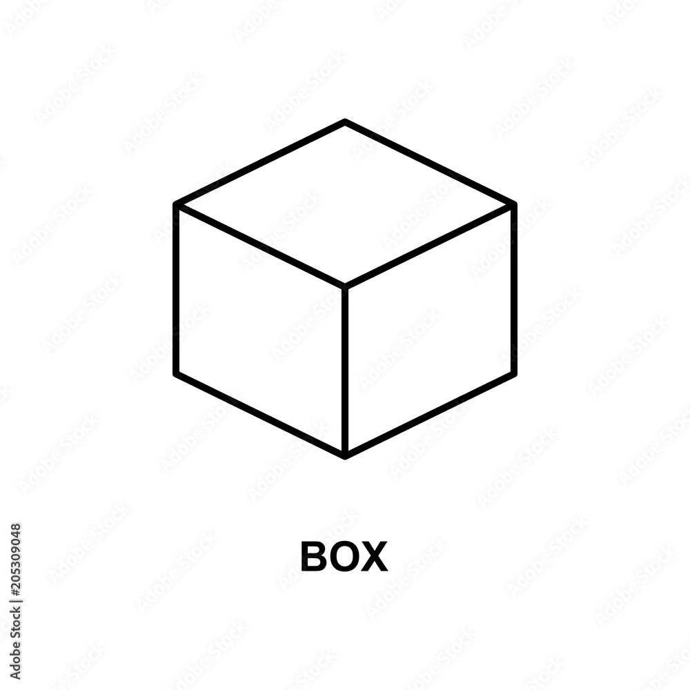 Poster box icon. element of simple web icon with name for mobile concept and web apps. thin line box icon c