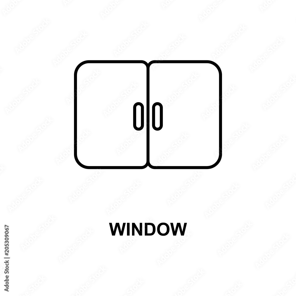 Poster window icon. element of simple web icon with name for mobile concept and web apps. thin line window 