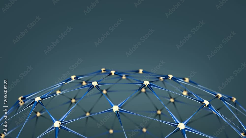 Aufkleber network structure with glowing nodes. futuristic science fiction or modetn technology concept. seaml