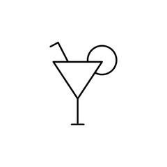 cocktail icon. Element of simple travel icon for mobile concept and web apps. Thin line cocktail icon can be used for web and mobile