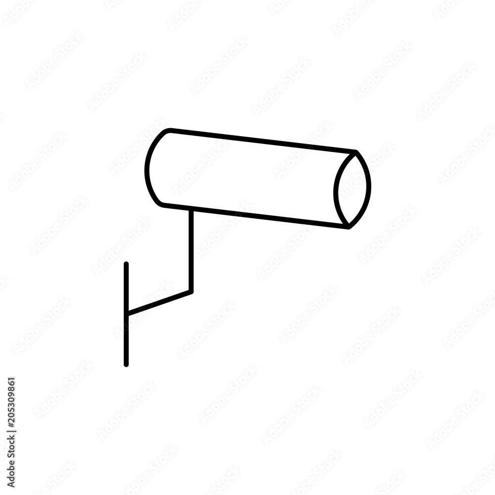 Poster surveillance camera icon. element of simple travel icon for mobile concept and web apps. thin line s