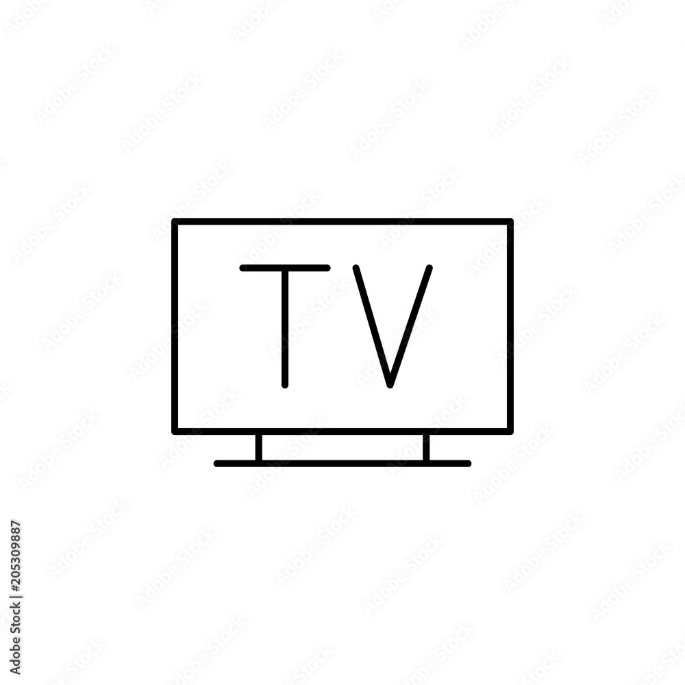 Aufkleber tv icon. element of simple travel icon for mobile concept and web apps. thin line tv icon can be use