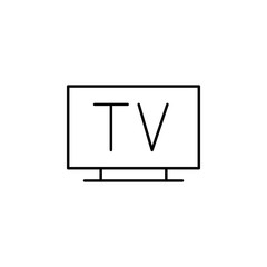 Fototapeta premium TV icon. Element of simple travel icon for mobile concept and web apps. Thin line TV icon can be used for web and mobile