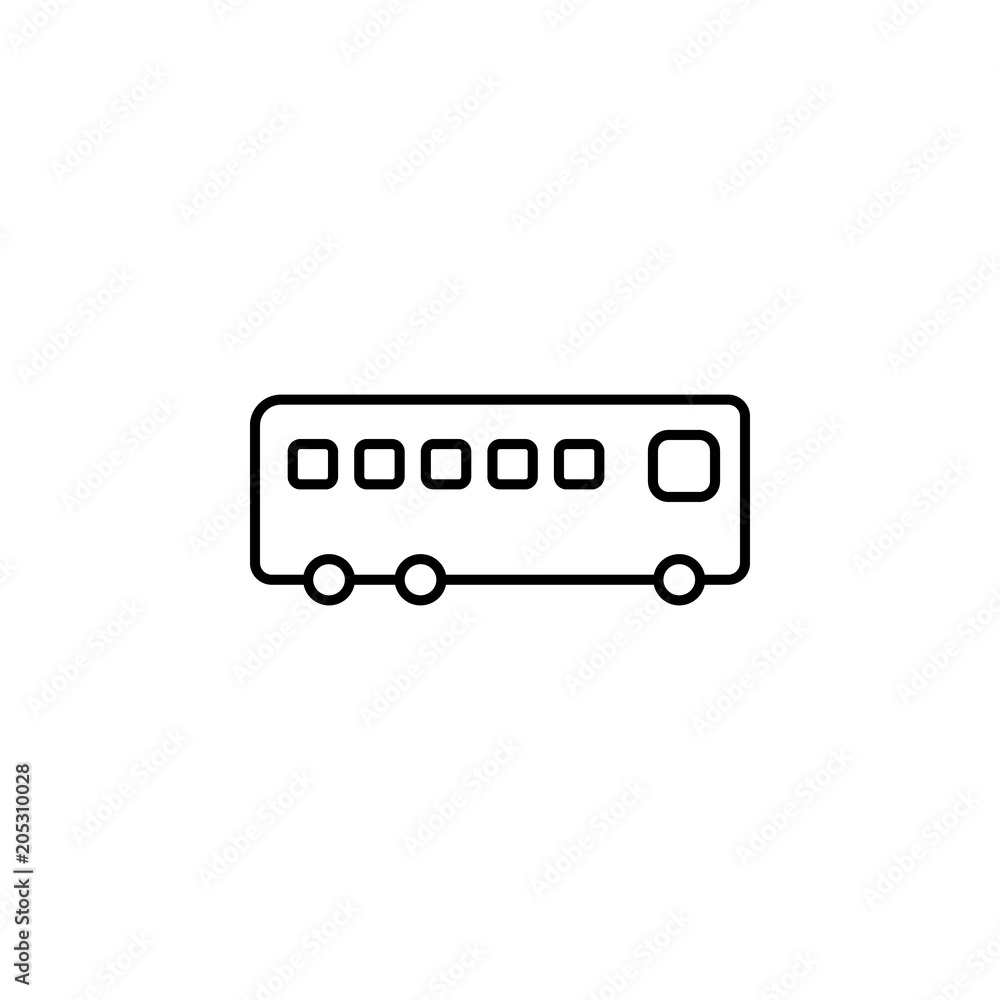 Poster bus icon. element of simple travel icon for mobile concept and web apps. thin line bus icon can be u