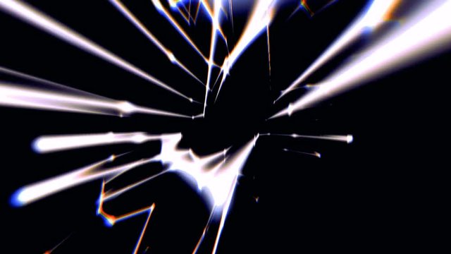 Flying Over Abstact Generative Moving Structures. VJ Footage