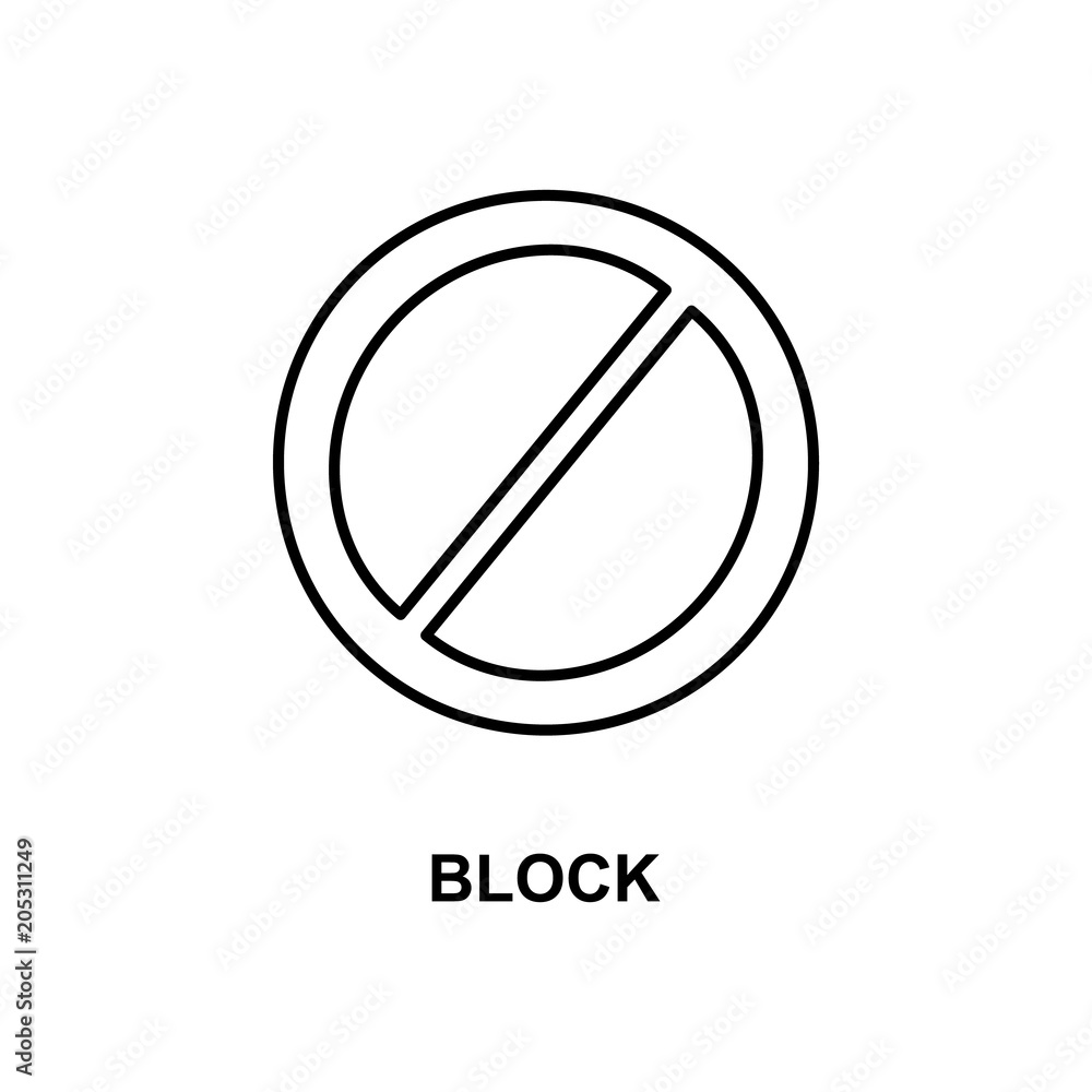 Poster block sign icon. element of simple web icon with name for mobile concept and web apps. thin line blo