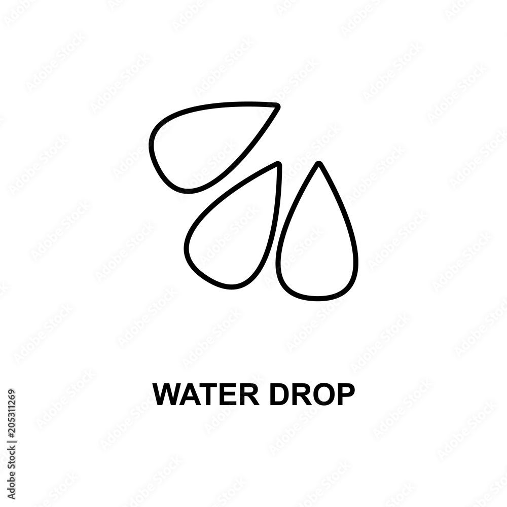 Poster water drop icon. Element of simple web icon with name for mobile concept and web apps. Thin line water drop icon can be used for web and mobile