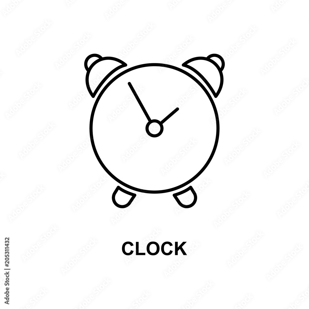 Poster alarm clock icon. element of simple web icon with name for mobile concept and web apps. thin line al