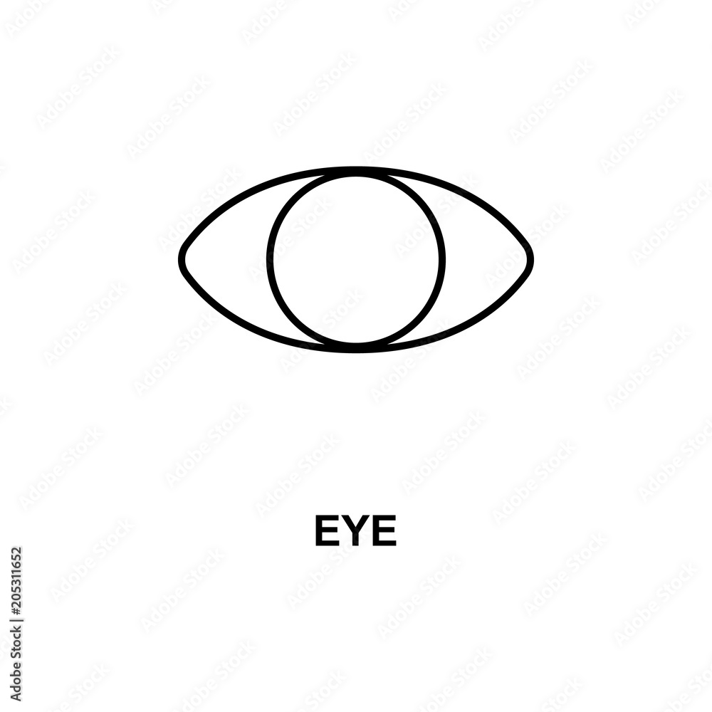 Poster eye icon. element of simple web icon with name for mobile concept and web apps. thin line eye icon c