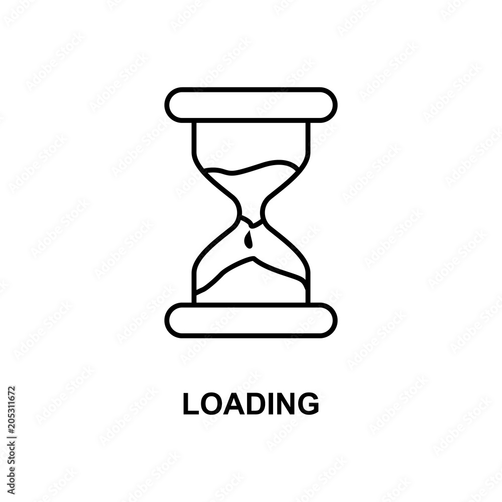 Poster loading sign icon. element of simple web icon with name for mobile concept and web apps. thin line l
