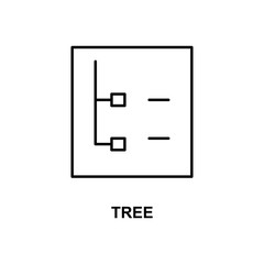 line tree icon. Element of simple web icon with name for mobile concept and web apps. Thin line line tree icon can be used for web and mobile
