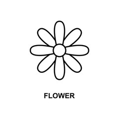 Obraz premium flower icon. Element of simple web icon with name for mobile concept and web apps. Thin line flower icon can be used for web and mobile