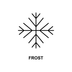 frost icon. Element of simple web icon with name for mobile concept and web apps. Thin line frost icon can be used for web and mobile