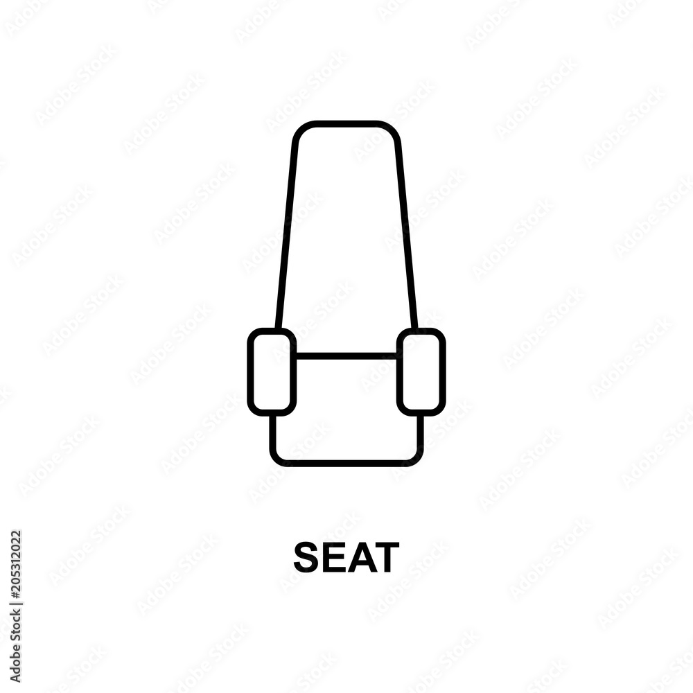 Poster seat place icon. element of simple web icon with name for mobile concept and web apps. thin line sea
