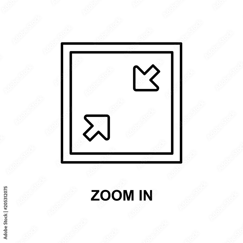 Poster zoom in sign icon. element of simple web icon with name for mobile concept and web apps. thin line z