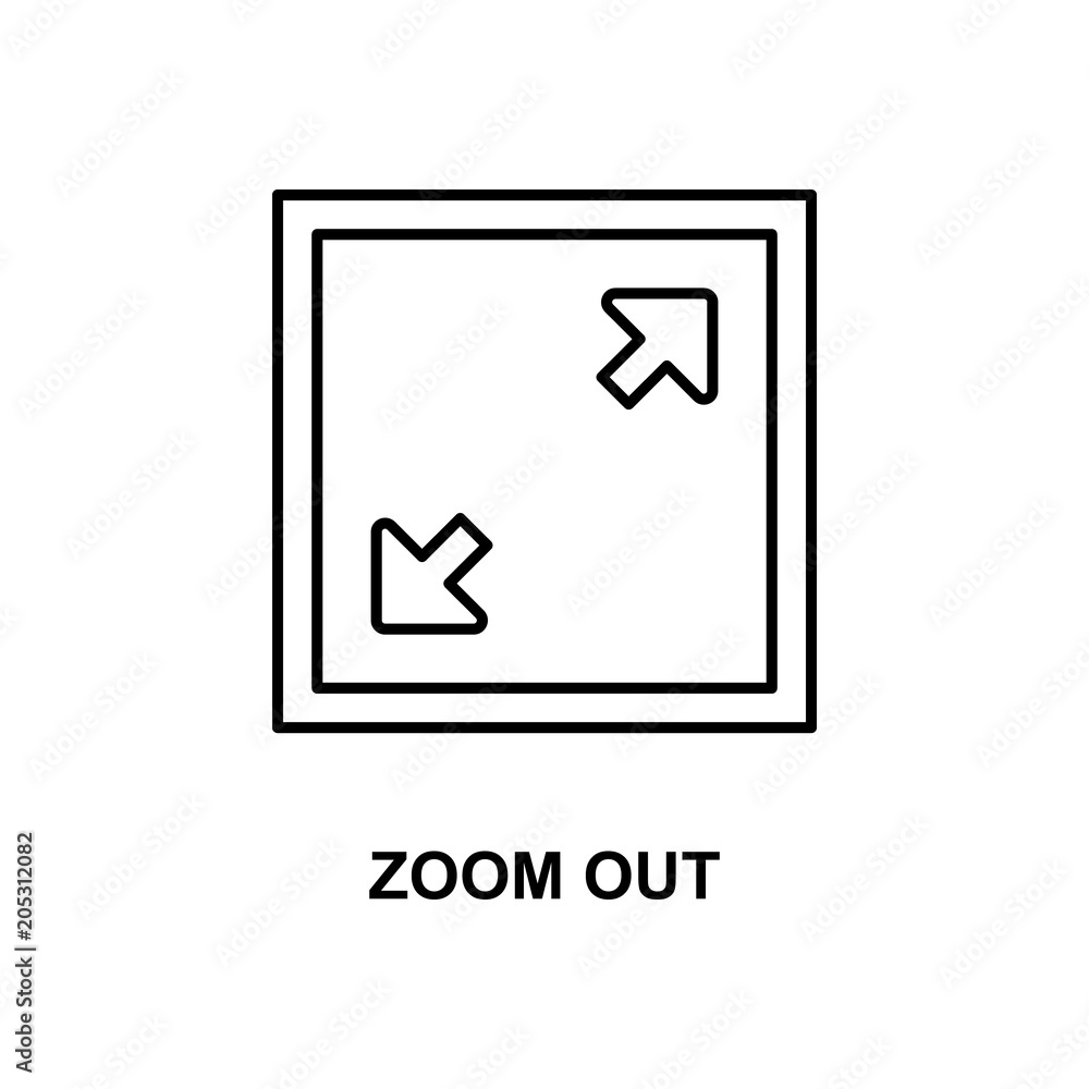 Poster zoom out sign icon. element of simple web icon with name for mobile concept and web apps. thin line 