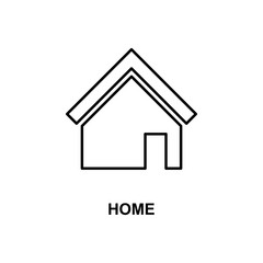 home icon. Element of simple web icon with name for mobile concept and web apps. Thin line home icon can be used for web and mobile