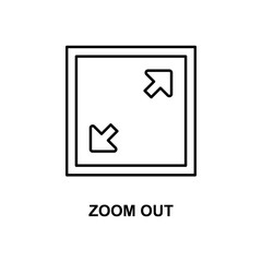 zoom out sign icon. Element of simple web icon with name for mobile concept and web apps. Thin line zoom out sign icon can be used for web and mobile
