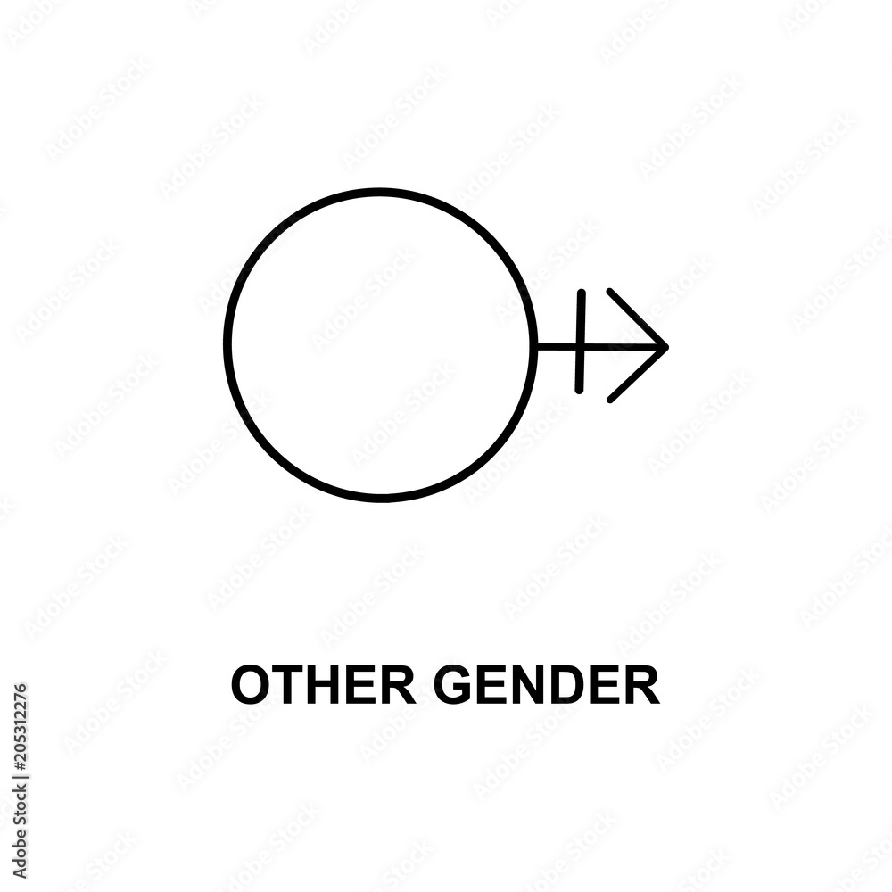 Poster other gender sign icon. element of simple web icon with name for mobile concept and web apps. thin l