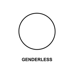 genderless icon. Element of simple web icon with name for mobile concept and web apps. Thin line genderless icon can be used for web and mobile