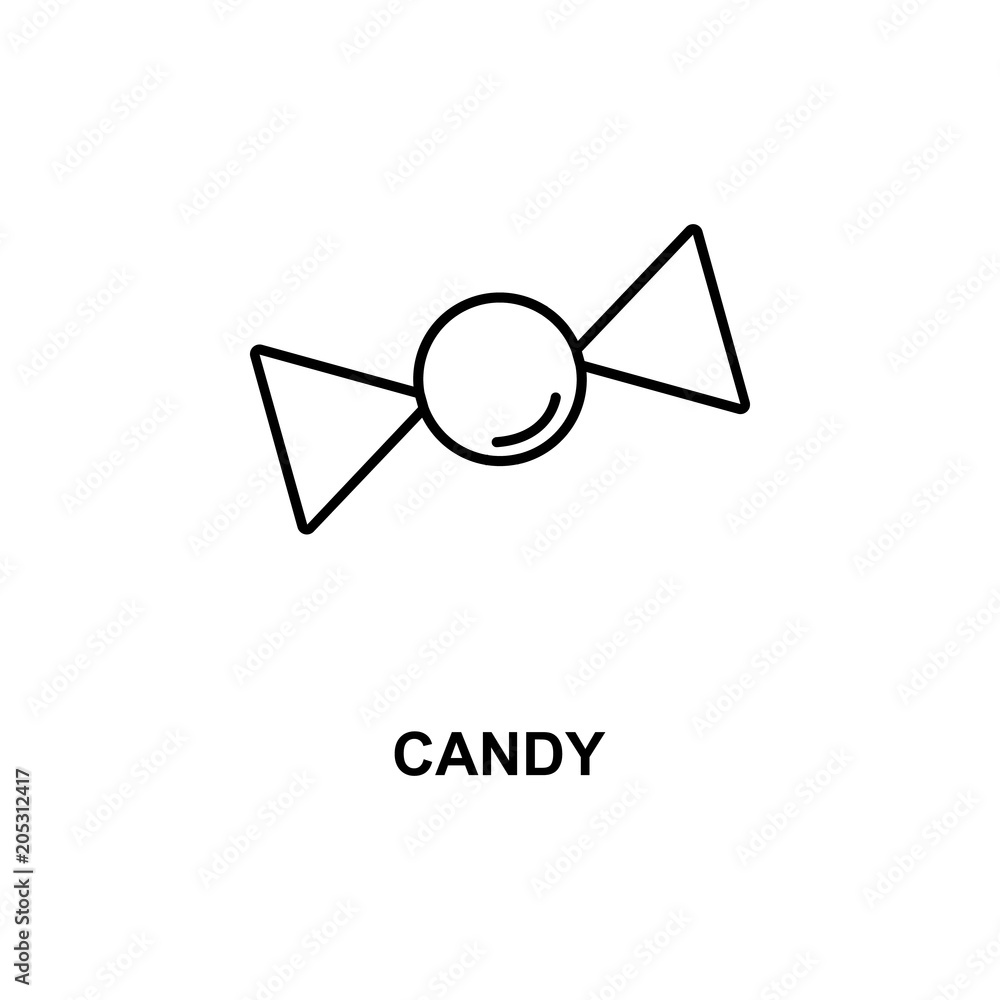 Poster candy icon. element of simple web icon with name for mobile concept and web apps. thin line candy ic