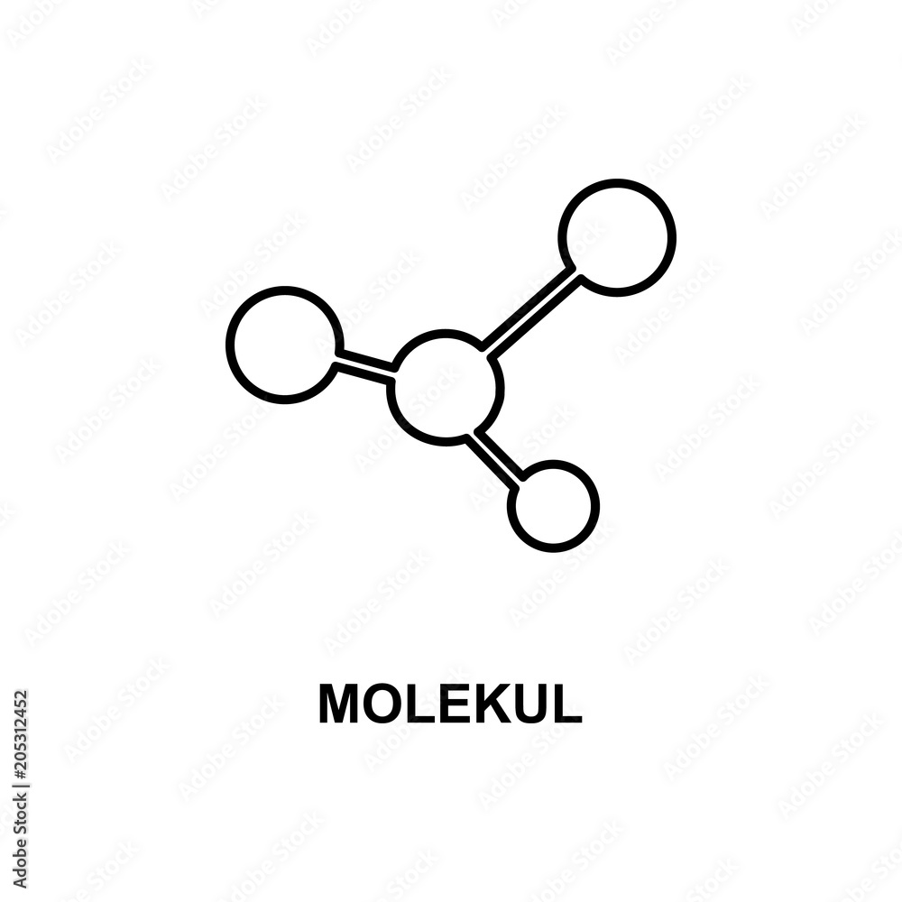Poster molecule icon. element of simple web icon with name for mobile concept and web apps. thin line molec