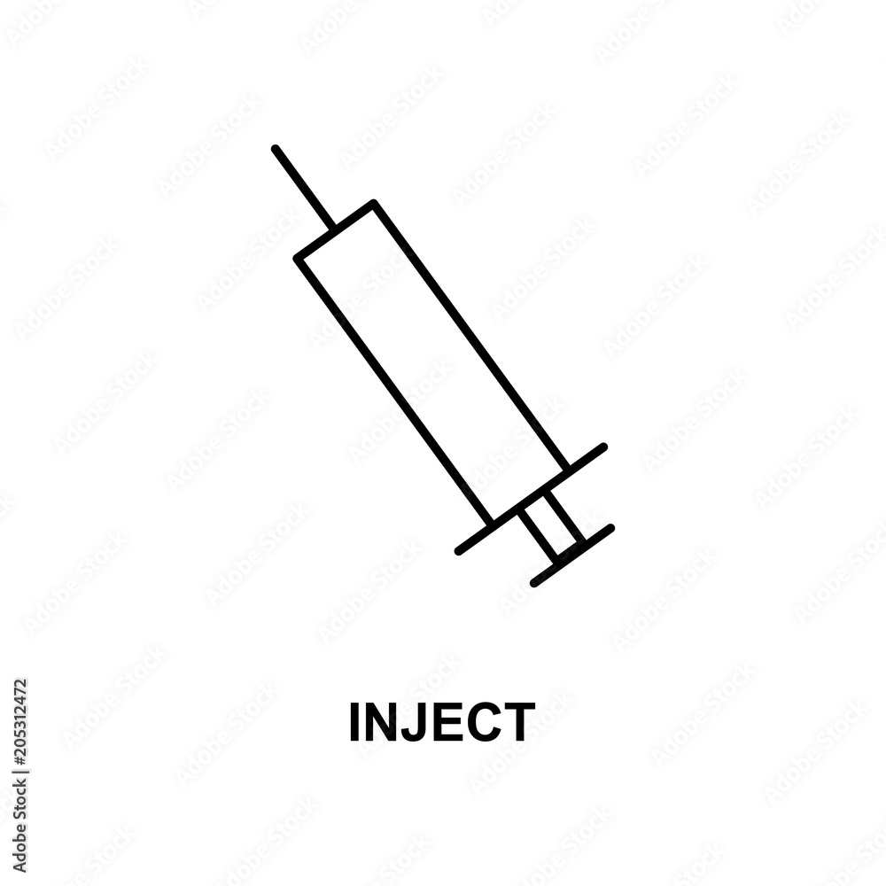 Leinwandbilder injection icon. element of simple web icon with name for mobile concept and web apps. thin line inje