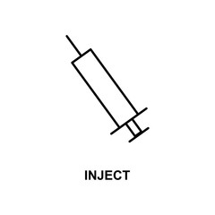 injection icon. Element of simple web icon with name for mobile concept and web apps. Thin line injection icon can be used for web and mobile