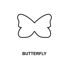 butterfly icon. Element of simple web icon with name for mobile concept and web apps. Thin line butterfly icon can be used for web and mobile