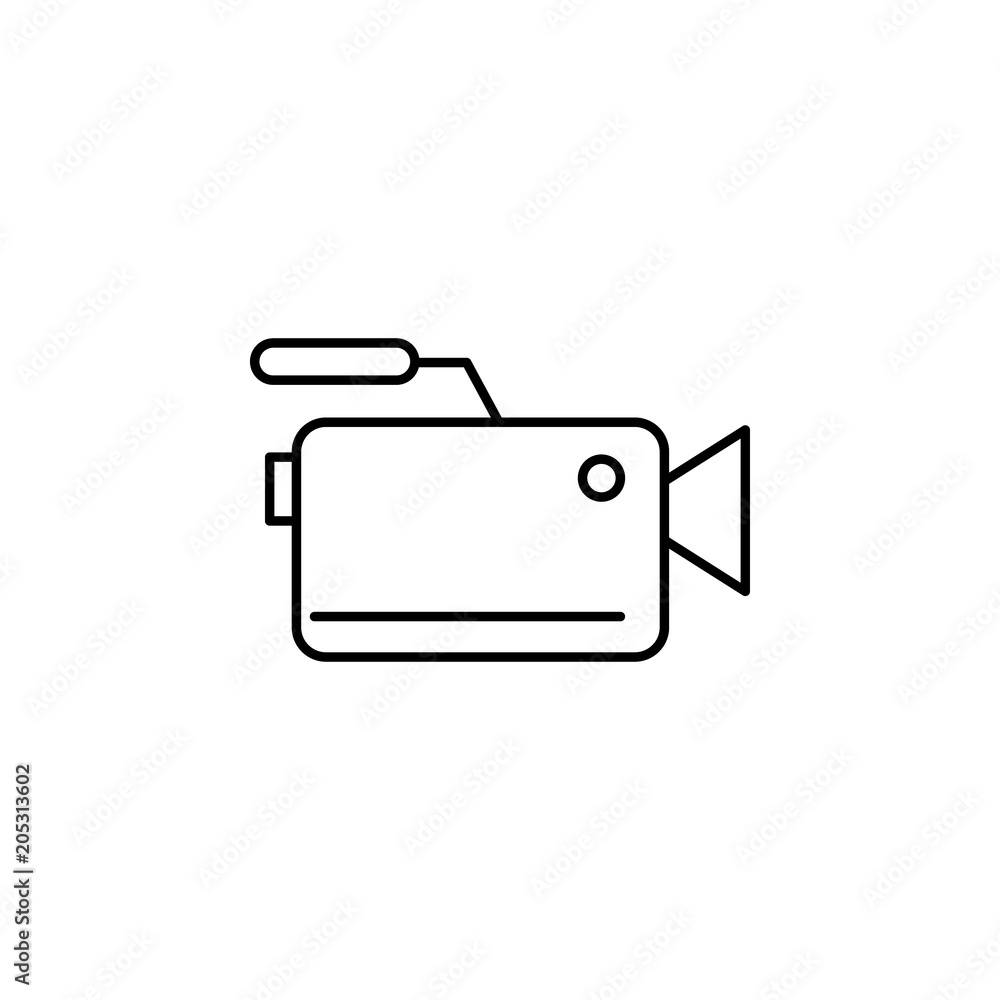 Poster camcorder icon. element of simple web icon with name for mobile concept and web apps. thin line camc