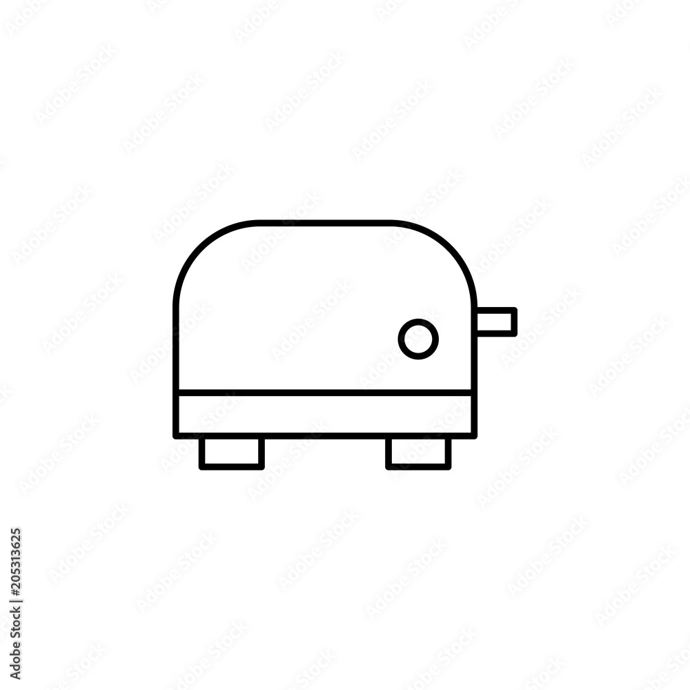 Poster toaster icon. element of simple web icon with name for mobile concept and web apps. thin line toaste
