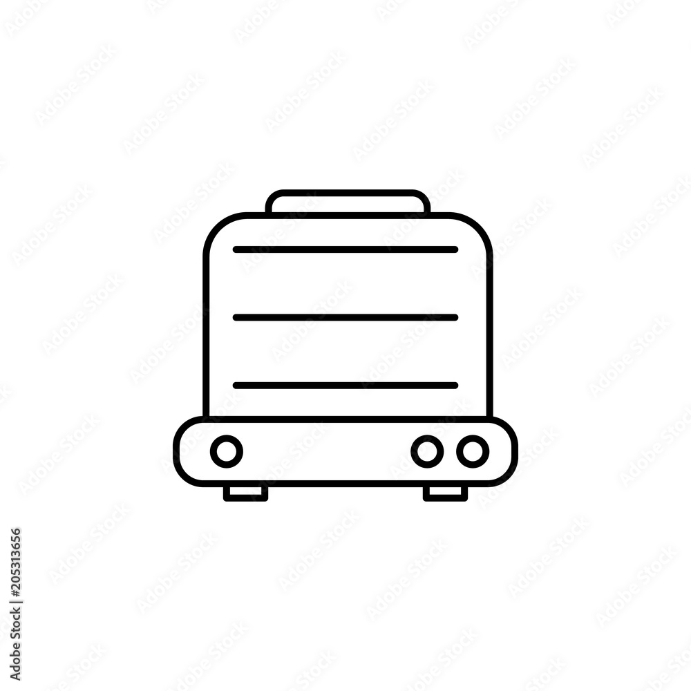 Poster toaster icon. element of simple web icon with name for mobile concept and web apps. thin line toaste