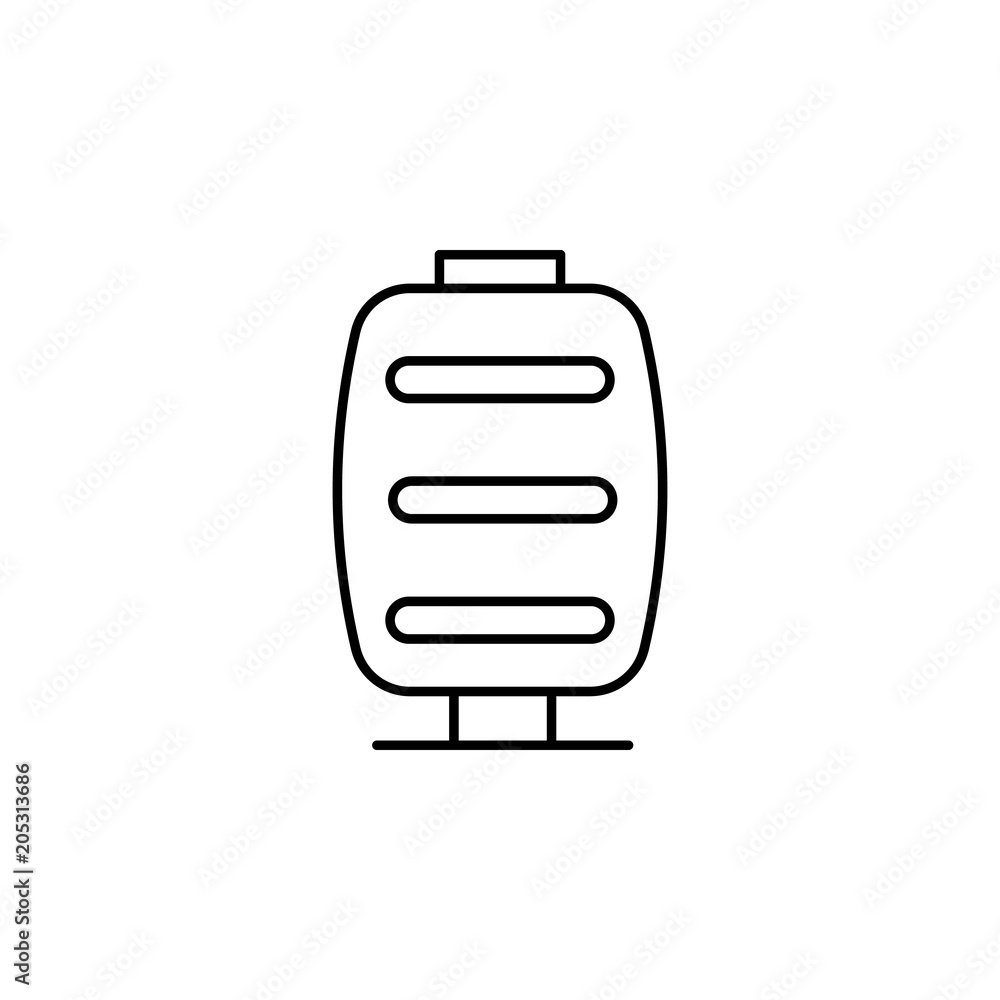 Poster suitcase icon. element of simple web icon with name for mobile concept and web apps. thin line suitc