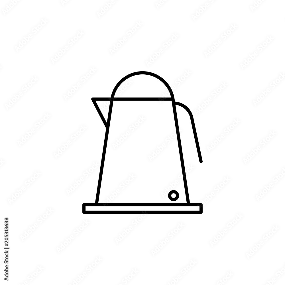 Poster electric kettle icon. element of simple web icon with name for mobile concept and web apps. thin lin