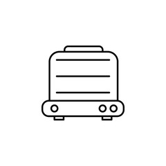 toaster icon. Element of simple web icon with name for mobile concept and web apps. Thin line toaster icon can be used for web and mobile