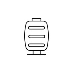suitcase icon. Element of simple web icon with name for mobile concept and web apps. Thin line suitcase icon can be used for web and mobile