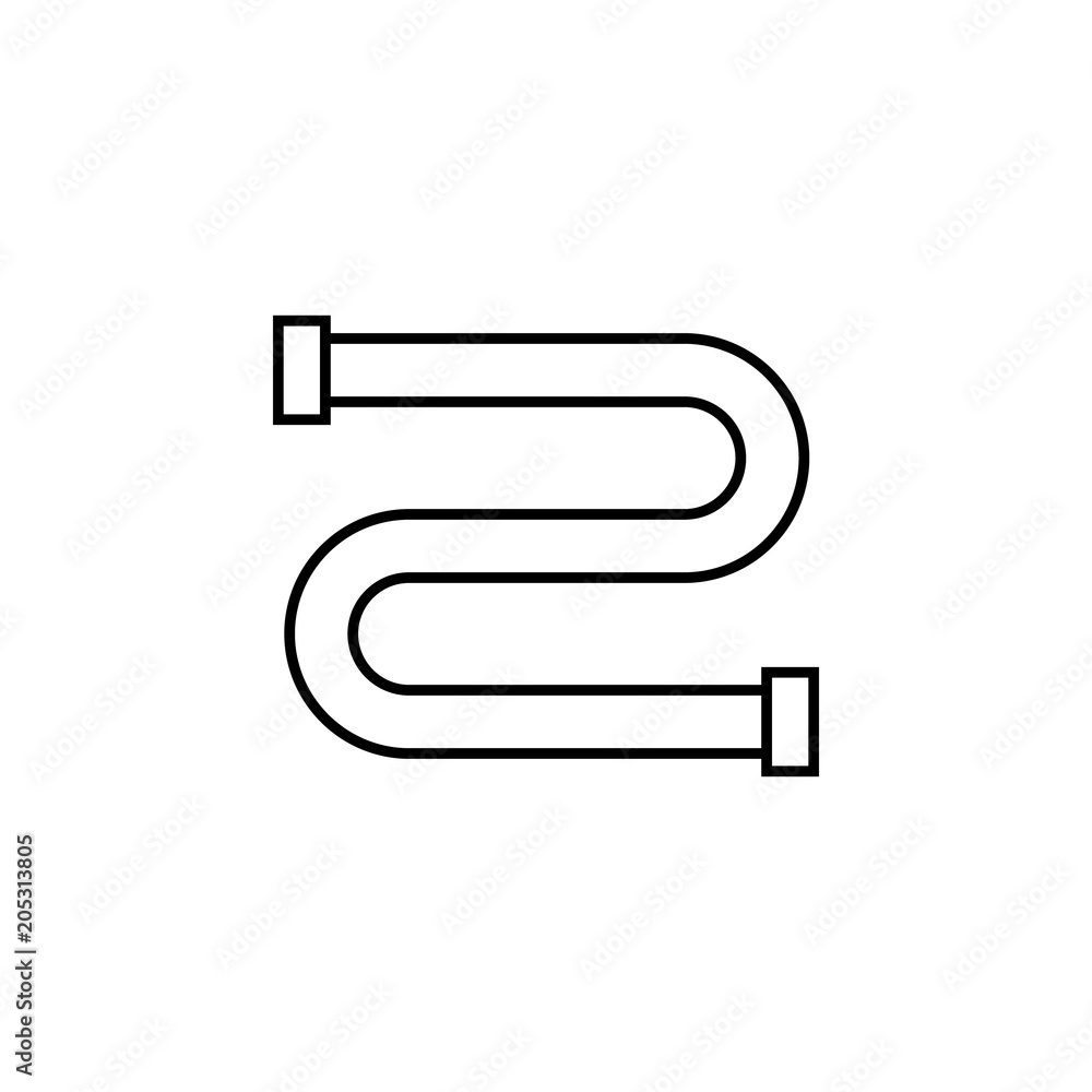 Poster water pipe icon. element of simple web icon with name for mobile concept and web apps. thin line wat