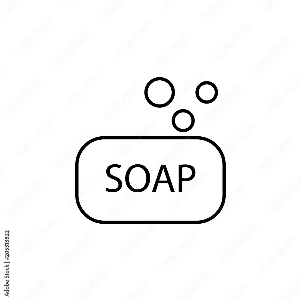 Poster soap icon. element of simple web icon with name for mobile concept and web apps. thin line soap icon