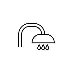 shower icon. Element of simple web icon with name for mobile concept and web apps. Thin line shower icon can be used for web and mobile