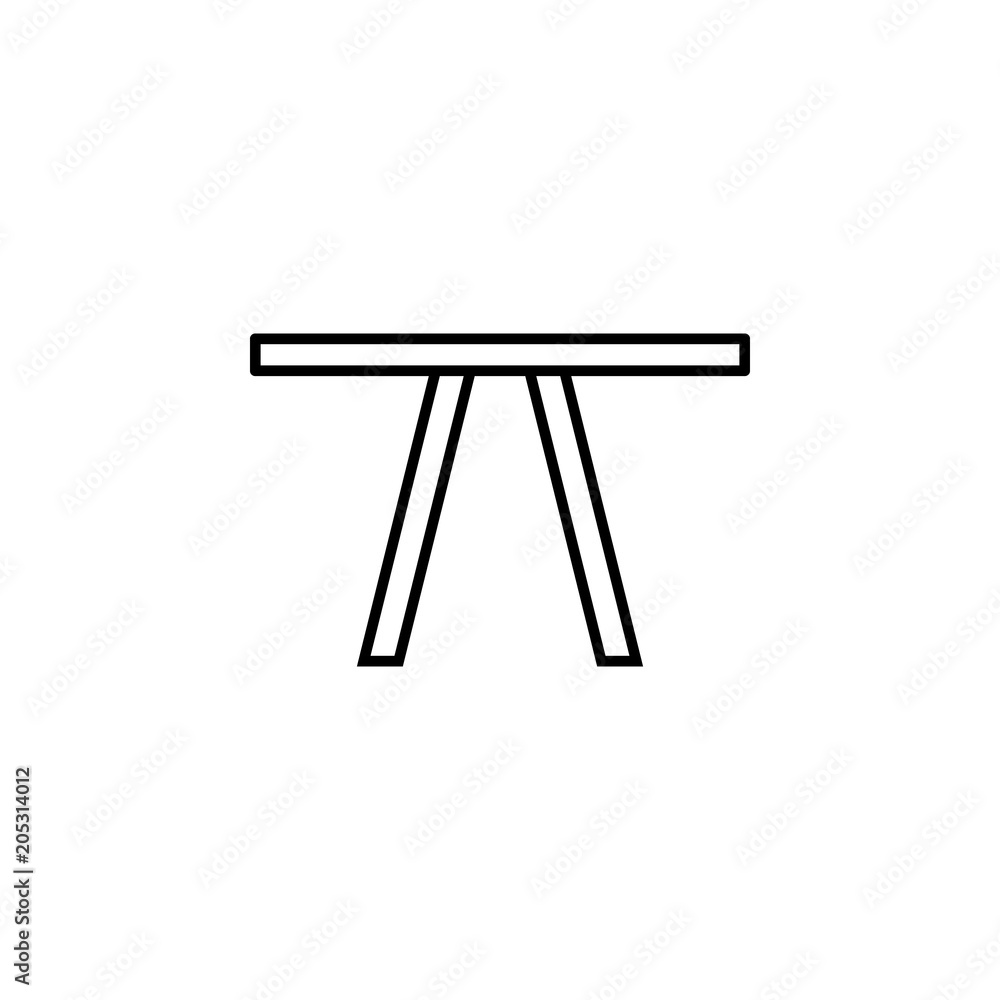 Poster kitchen table icon. element of simple web icon with name for mobile concept and web apps. thin line 