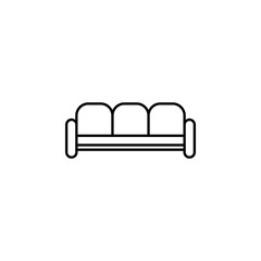 sofa icon. Element of simple web icon with name for mobile concept and web apps. Thin line sofa icon can be used for web and mobile