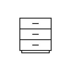 nightstand icon. Element of simple web icon with name for mobile concept and web apps. Thin line nightstand icon can be used for web and mobile
